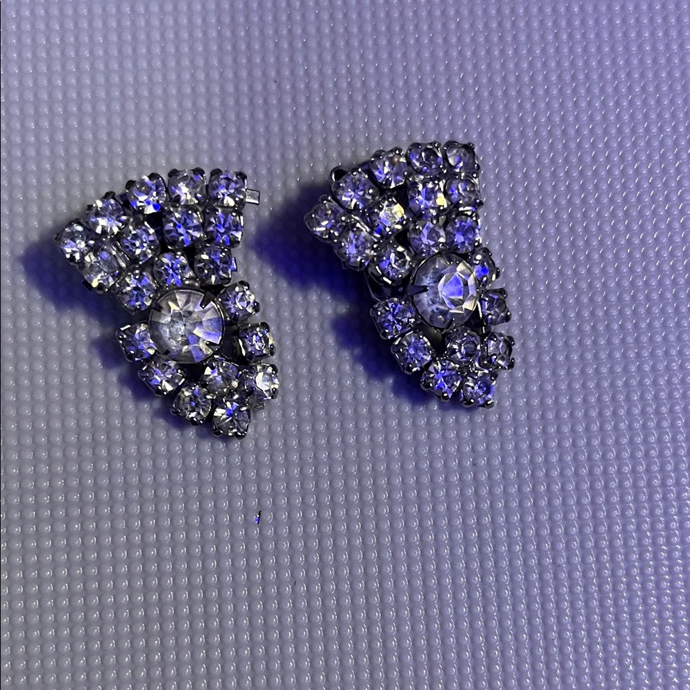 Elegant Silver Crystal Earrings